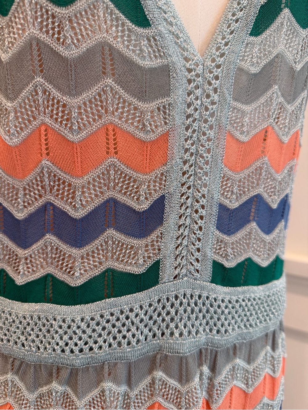 Vintage Missoni Zig Zag Pattern Maxi Dress - Picture 7 of 8